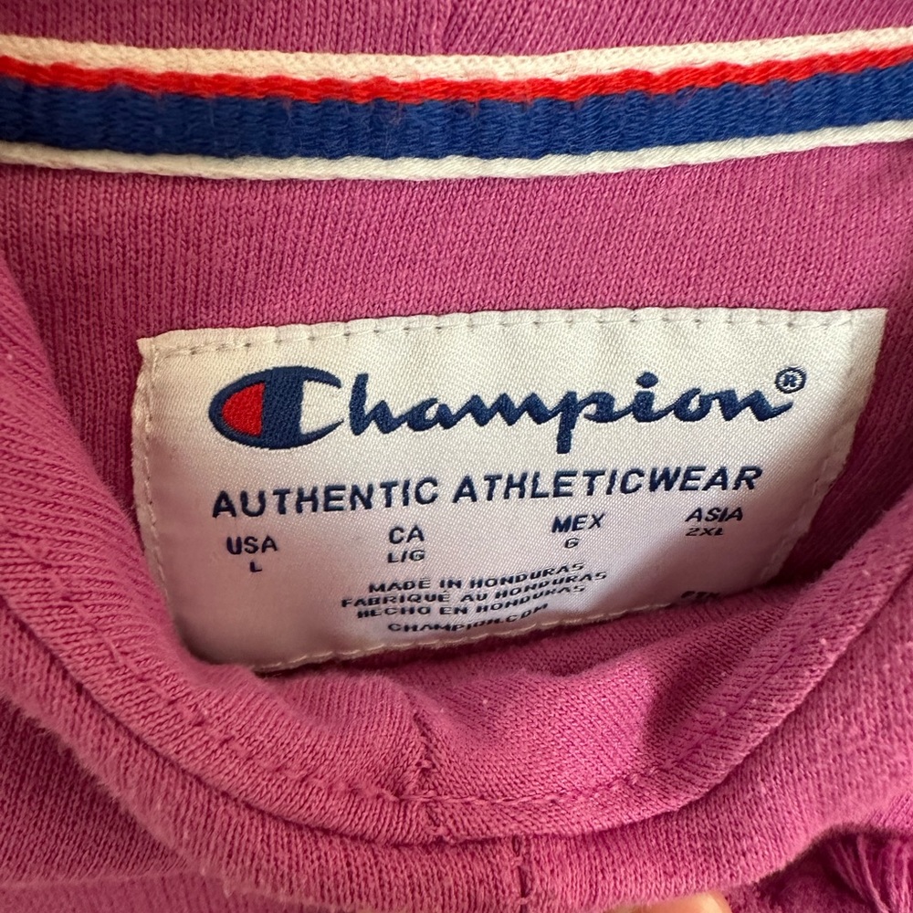 Champion Pink Logo Hoodie Women’s - Picture 5 of 5
